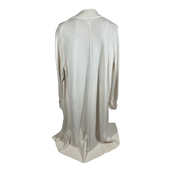 Athleta Alpine Spirit Wrap Ivory Cardigan Duster Medium  Wool/Cashmere 882542-02 - Picture 8 of 11